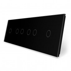 Сенсорная панель выключателя 6 сенсоров (1-2-2-1) черный стекло