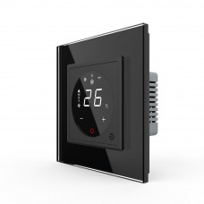 Цифровой сенсорный термостат для Конвектора Фанкойла черное стекло