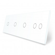 Сенсорная панель выключателя 5 сенсоров (1-1-1-2) белый стекло