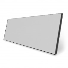 Панель-заготовка для сенсорного выключателя 4 места (Х-Х-Х-Х) серый стекло