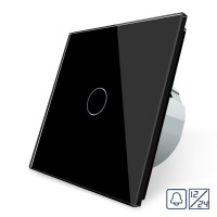Сенсорная кнопка 1 сенсор 12/24V черный стекло
