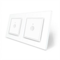 Сенсорный выключатель Sense 2 сенсора (1-1) белый стекло