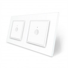 Сенсорный выключатель Sense 2 сенсора (1-1) белый стекло