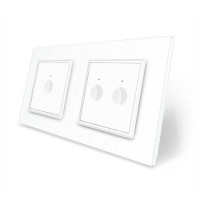Сенсорный выключатель Sense 3 сенсора (1-2) белый стекло
