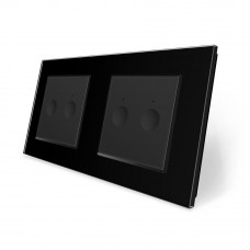 Сенсорный выключатель Sense 4 сенсора (2-2) черный стекло