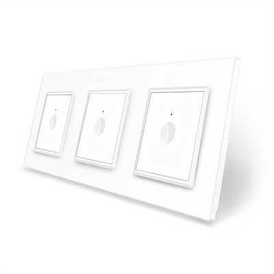 Сенсорный выключатель Sense 3 сенсора (1-1-1) белый стекло
