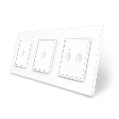 Сенсорный выключатель Sense 4 сенсора (1-1-2) белый стекло