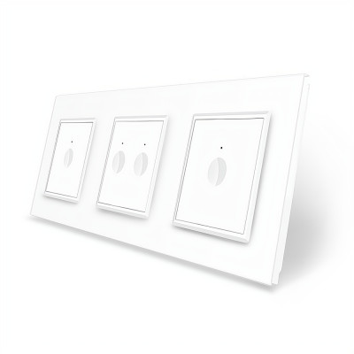 Сенсорный выключатель Sense 4 сенсора (1-2-1) белый стекло