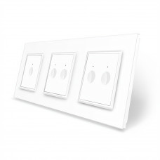 Сенсорный выключатель Sense 5 сенсоров (1-2-2) белый стекло