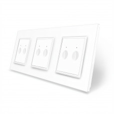 Сенсорный выключатель Sense 6 сенсоров (2-2-2) белый стекло