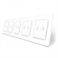 Сенсорный выключатель Sense 10 сенсоров (2-2-2-2-2) белый стекло