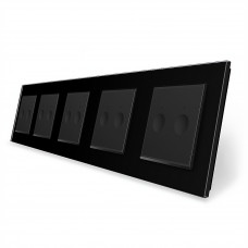 Сенсорный выключатель Sense 10 сенсоров (2-2-2-2-2) черный стекло