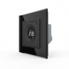 Умный датчик температуры и влажности ZigBee термометр гигрометр черное стекло
