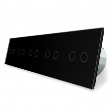 Сенсорный выключатель 10 сенсоров (2-2-2-2-2) черный стекло