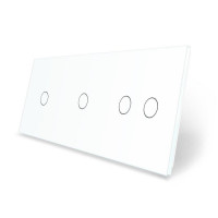 Сенсорная панель для выключателя 4 сенсора (1-1-2) белый стекло