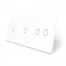 Сенсорная панель для выключателя 4 сенсора (1-1-2) белый стекло