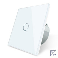 Сенсорный выключатель 1 сенсор 12/24В белый стекло