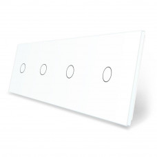 Сенсорная панель для выключателя 4 сенсора (1-1-1-1) белый стекло