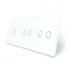 Сенсорная панель для выключателя 5 сенсоров (1-2-2) белый стекло