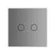 Сенсорная кнопка 2 сенсора Импульсный выключатель серый стекло