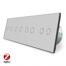 Умный сенсорный ZigBee выключатель 8 сенсоров (2-2-2-2) серый