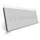 Сенсорная панель для выключателя 8 сенсоров (2-2-2-2) серый стекло