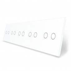 Сенсорная панель для выключателя 10 сенсоров (2-2-2-2-2) белый стекло