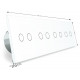 Сенсорный выключатель 8 сенсоров (2-2-2-2) белый стекло
