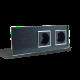 Сенсорний вимикач 1 сенсор 2 розетки чорний хром скло