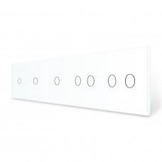 Сенсорная панель для выключателя 7 сенсоров (1-1-1-2-2) белый стекло