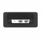 Розетка меблева подвійна з USB-С білий в чорному
