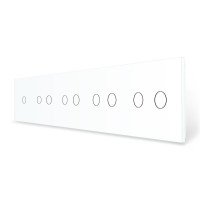 Сенсорная панель для выключателя 9 сенсоров (1-2-2-2-2) белый стекло