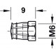 Муфта распорная M6 L=9 мм
