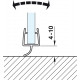 Ущільнювач для скляних дверей підлоговий L=2500 мм