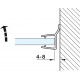 Ущільнювач для скляних дверей настінний L=2500 мм