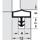 Ущільнювач для міжкімнатних дверей 12 мм коричневий