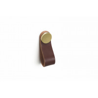 Ручка-кнопка FLEXA коричневый/латунь