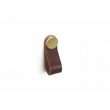 Ручка-кнопка FLEXA коричневый/латунь