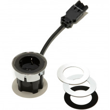 Врезная розетка Versadot Power на 1 розетку со сменными кольцами (нержавейка, белое, черное) (кабель 2 м)