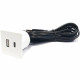 Вбудований USB-порт Versapick USB (5v) + USB Type C квадратний матовий білий