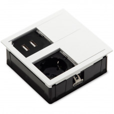 Блок розеток Versahit Dual на 1 розетку + 2 USB 5V холодный белый