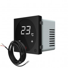 Механізм терморегулятор із зовнішнім датчиком температури для теплих підлог чорний