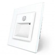 Светильник для лестниц подсветка пола с датчиком движения белый стекло