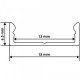 Профиль для LED ленты накладной  6,5х15 мм L=2000 мм черный