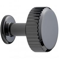 Ручка-кнопка Villa Round чорний нікель