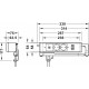 Розетка у висувний ящик на 2 роз'єми Schucko + 2 USB 5 V/1,5 A чорна