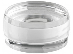 Підлоговий дверний упор для приклеювання d45 мм пластик прозорий