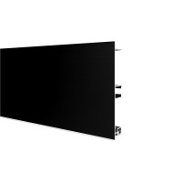 Цоколь алюминиевый H=100 мм L=4 м анодированный черный