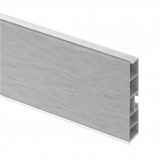 Цоколь ПВХ H=60 мм L=4 м алюминий брашированный