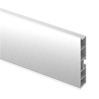 Цоколь ПВХ H=60 мм L=4 м алюминий глянцевый